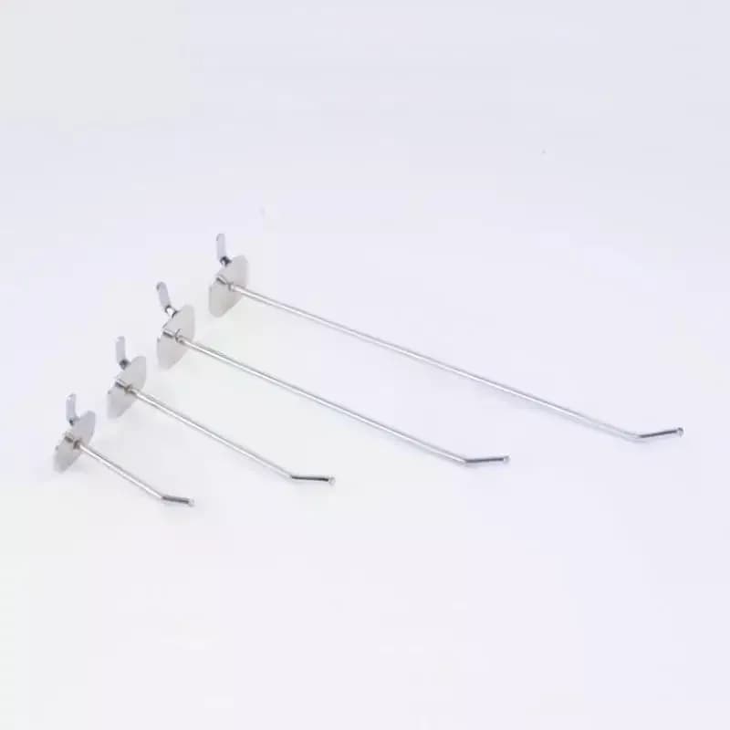 10 pz Pioli Bordo Pannello Forato Ganci Garage Lavoro Negozio di Stoccaggio Display Organizzazione 3.3mm Ferro Appeso Strumento di Stoccaggio Rack Ganci