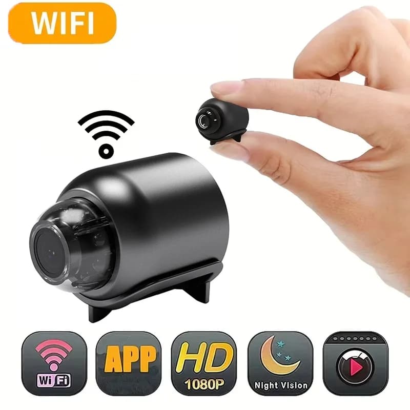 Mini Telecamera X5 WiFi Wireless per Sicurezza e Protezione, Monitoraggio Remoto, Videocamera di Sorveglianza, Mini DV Cam HD per Casa Intelligente