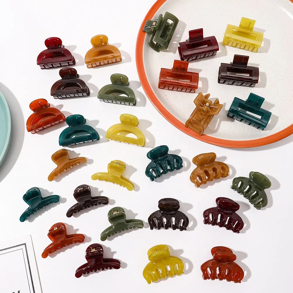 New Fashion Small Geometry Color Colorr Clip Hairpin Barrettes per le donne accessori per ragazze copricapo artiglio per capelli all'ingrosso