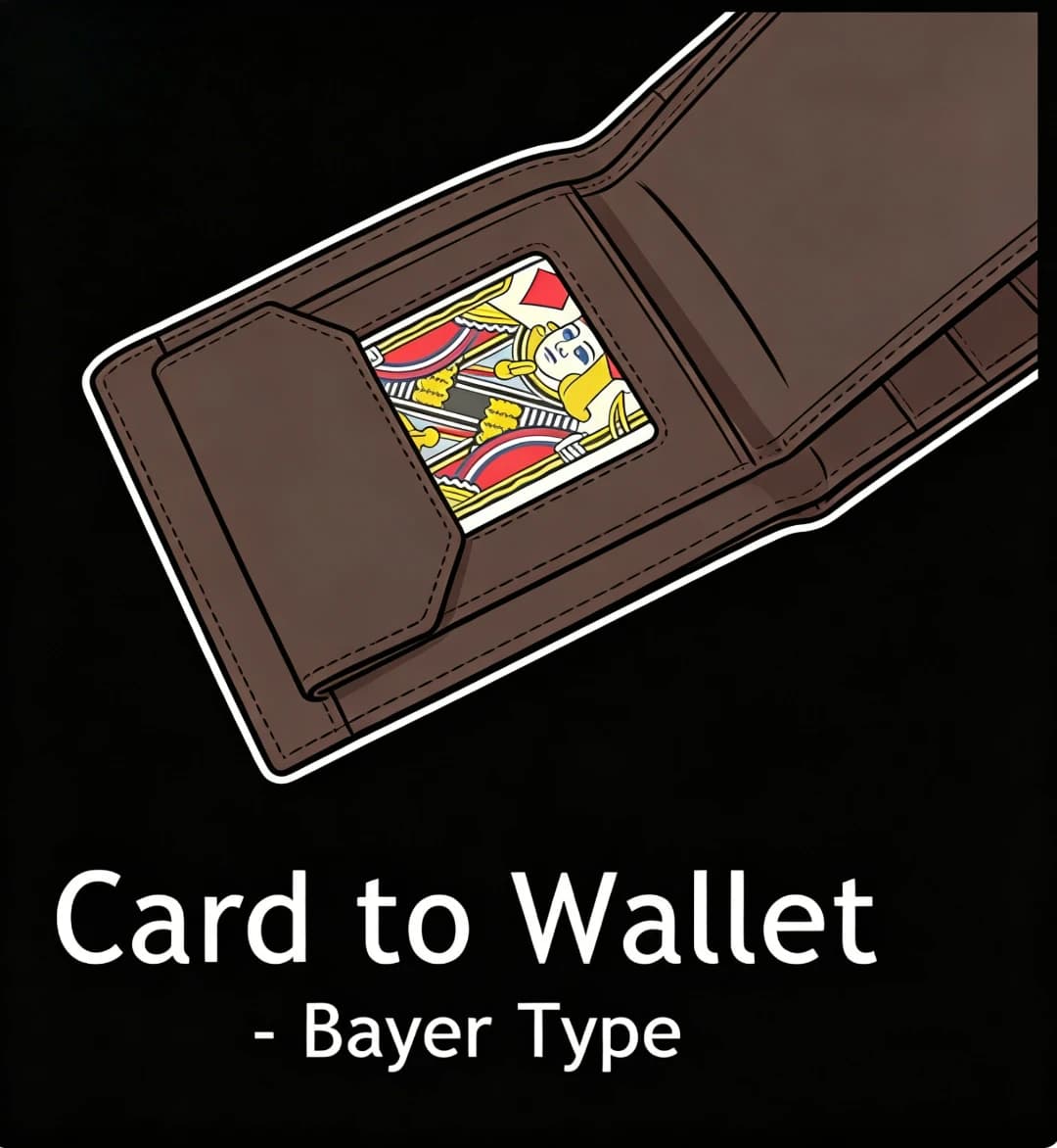 Magic Tricks Card to Wallet, Bayer Type - Hip Signed Card Appearing in Wallet Magia Close Up Street lllusions Gimmicks Mentalism