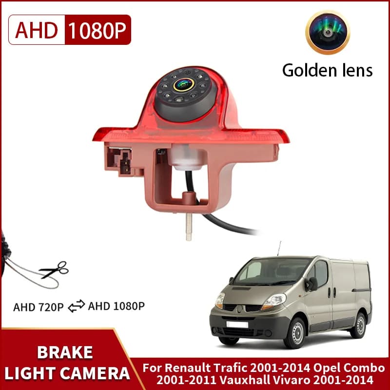 AHD 1080P Luce Freno Auto Telecamera di retromarcia per Renault Trafic 2001-2014 Opel Combo 2001-2011 Vauxhall Vivaro 2001-2014
