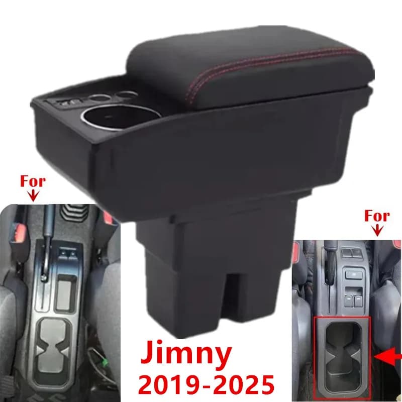 For Suzuki Jimny Armrest Box for Suzuki Jimny JB74 Car Armrest 2019-2026 Double-Layer Storage Box Cup Holder Interior Accessory