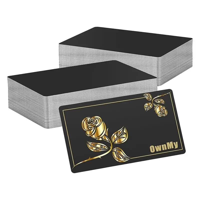 Ago. 100 Pieces of Aluminum Visitor Cards for Precision Laser Engraving, 0.3 mm, A for Creative Projects