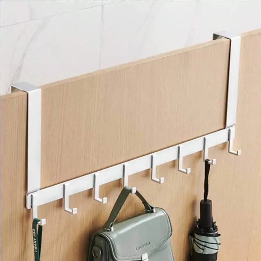 Appendiabiti da porta con 7 ganci, gancio da parete per vestiti, porta asciugamani, per organizzare cucina e bagno, estetico