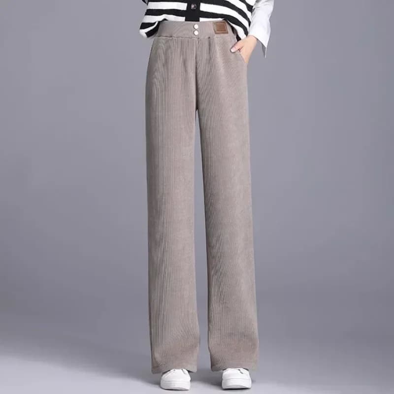 Pantaloni Invernali Caldi da Donna, Leggings Termici Elasticizzati con Fodera in Pile, Stile OL Slim, Abbigliamento Femminile Spesso