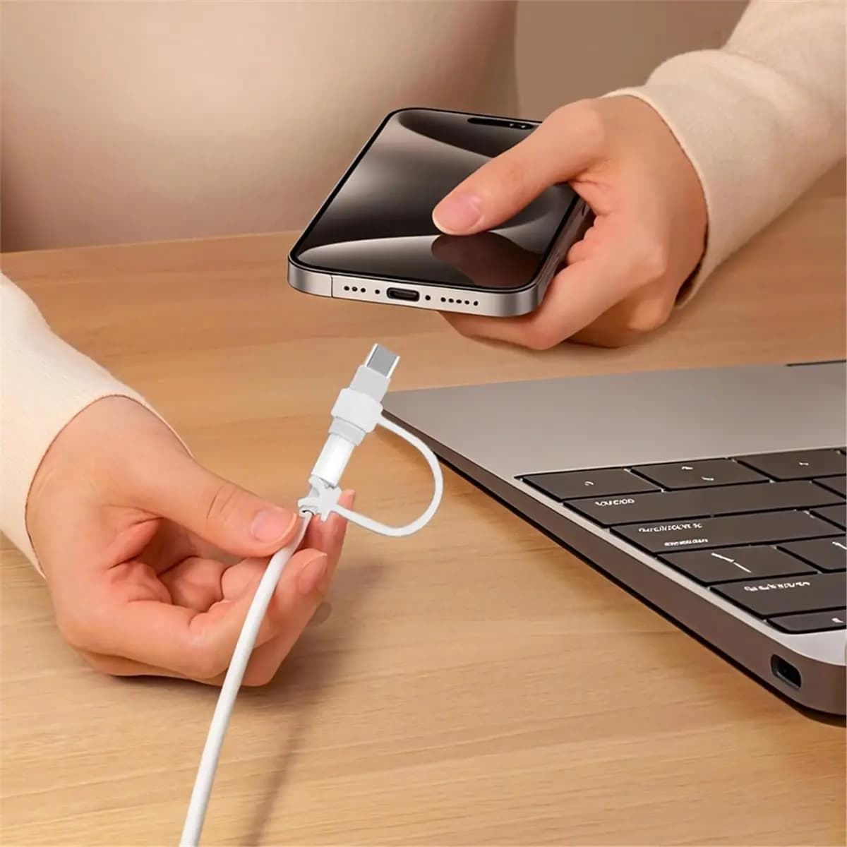AA19 Cable Adapter Tether, Charger Adapter Holder Anti-Lost Silicone Cable Converter Sleeve Case for Travel Home Car Pocket
