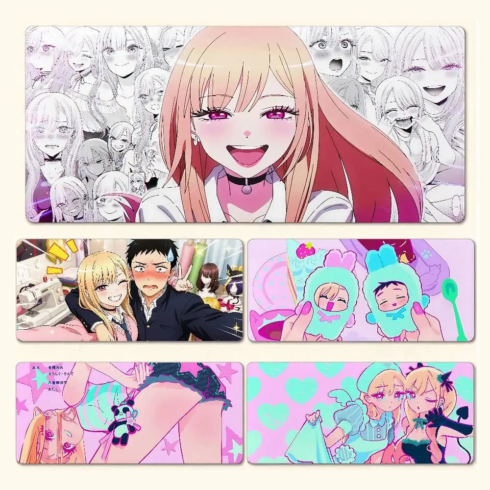Anime My Dress-Up Darling Gaming Mouse Pad Non-Slip Lock Stitched Edge Large Office Desk Mat For Computer And Keyboard