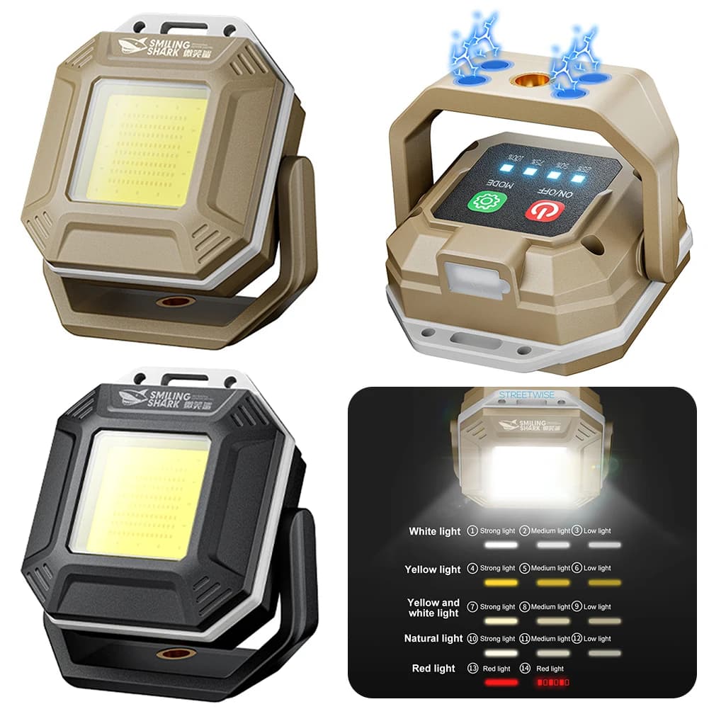 LED Inspection Lamp COB Waterproof Flashlight with Magnetic Base Rechargeable Emergency Light for Emergency Workshop for Auto Repair