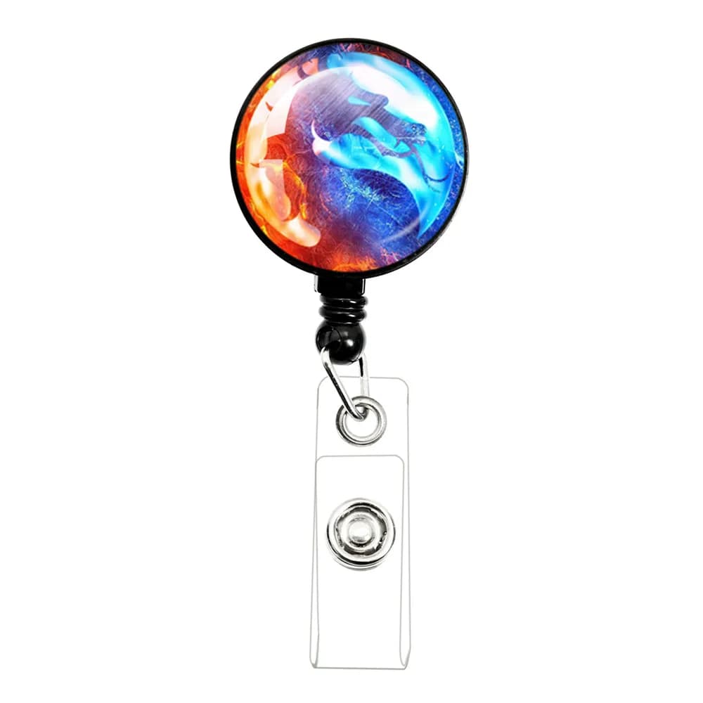 Mortal Kombat Games retrattile Badge Reel ID Card Name Card Display Tag Staff Card Badge Holder accessori regali per amico