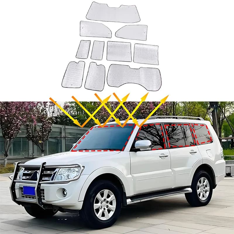 Car Windshield Window Sun Shade Visor Suction Cup For Mitsubishi Pajero/Shogun V93 2006-2019 Sunshield Sunscreen Curtain