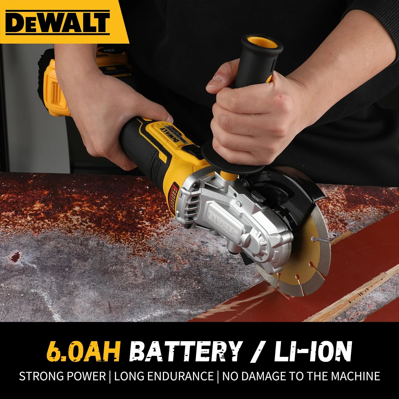 DEWALT 405FN Brushless Cordless Angle Grinder, Portable Handheld Cutting Power Tool for Construction Work（no battery）