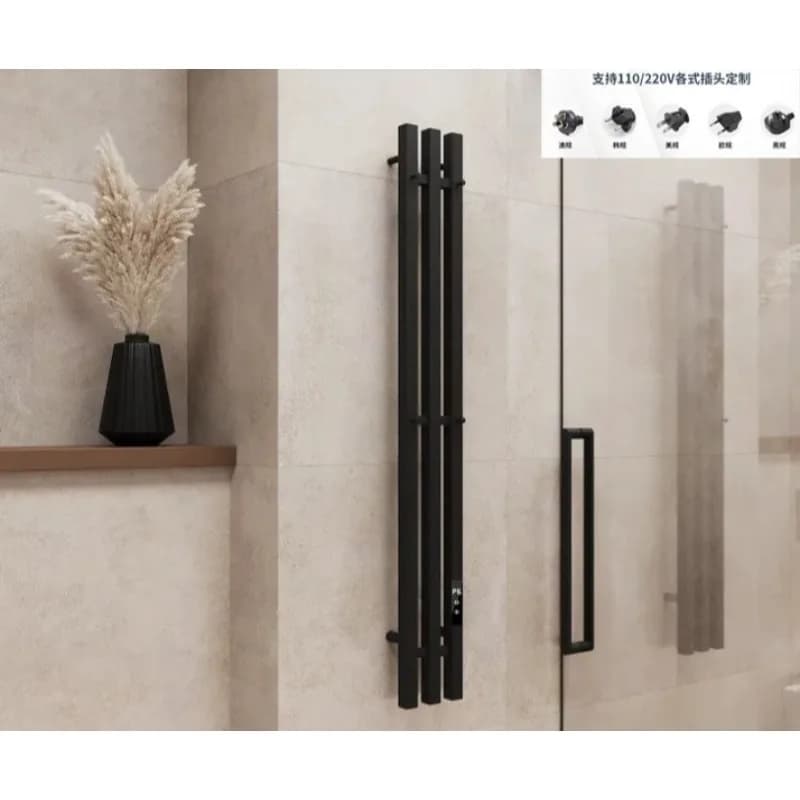 Scaldasalviette Elettrico in Fibra di Carbonio, Scaffale Intelligente per Asciugatura e Conservazione, Portasalviette Riscaldato Intelligente per Bagno