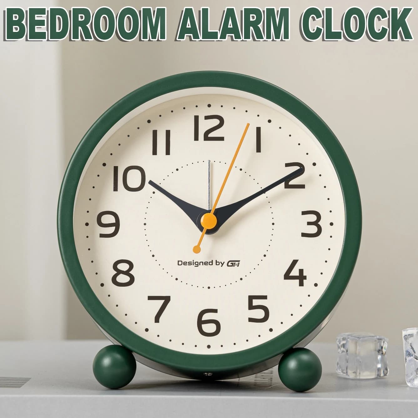Sveglia per bambini, materiale metallico, tempo di funzionamento silenzioso, con luce notturna, adatta per camera da letto, ufficio, tutte le scene