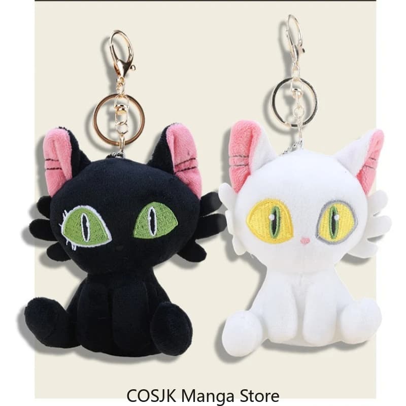 Portachiavi in peluche a forma di gatto carino di Suzume no Tojimari, ciondolo per zaino, accessorio anime, statuetta da collezione, regalo