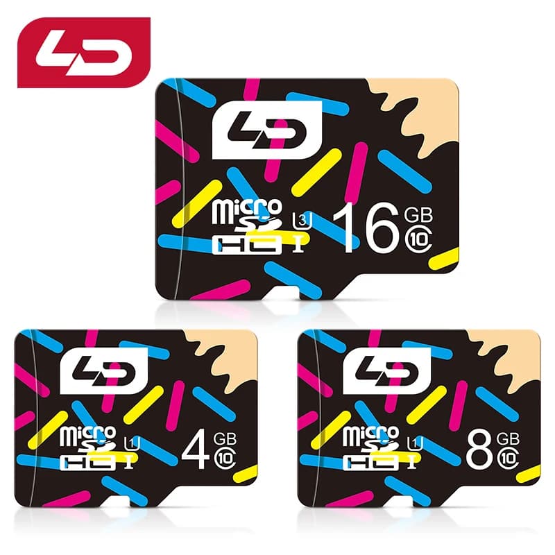 Scheda di Memoria TF ad Alta Velocità Micro SD Card 16GB, 4GB, 8GB Adatta per Tablet, Fotocamere, Telefoni, Laptop, Sistemi Audio per Auto