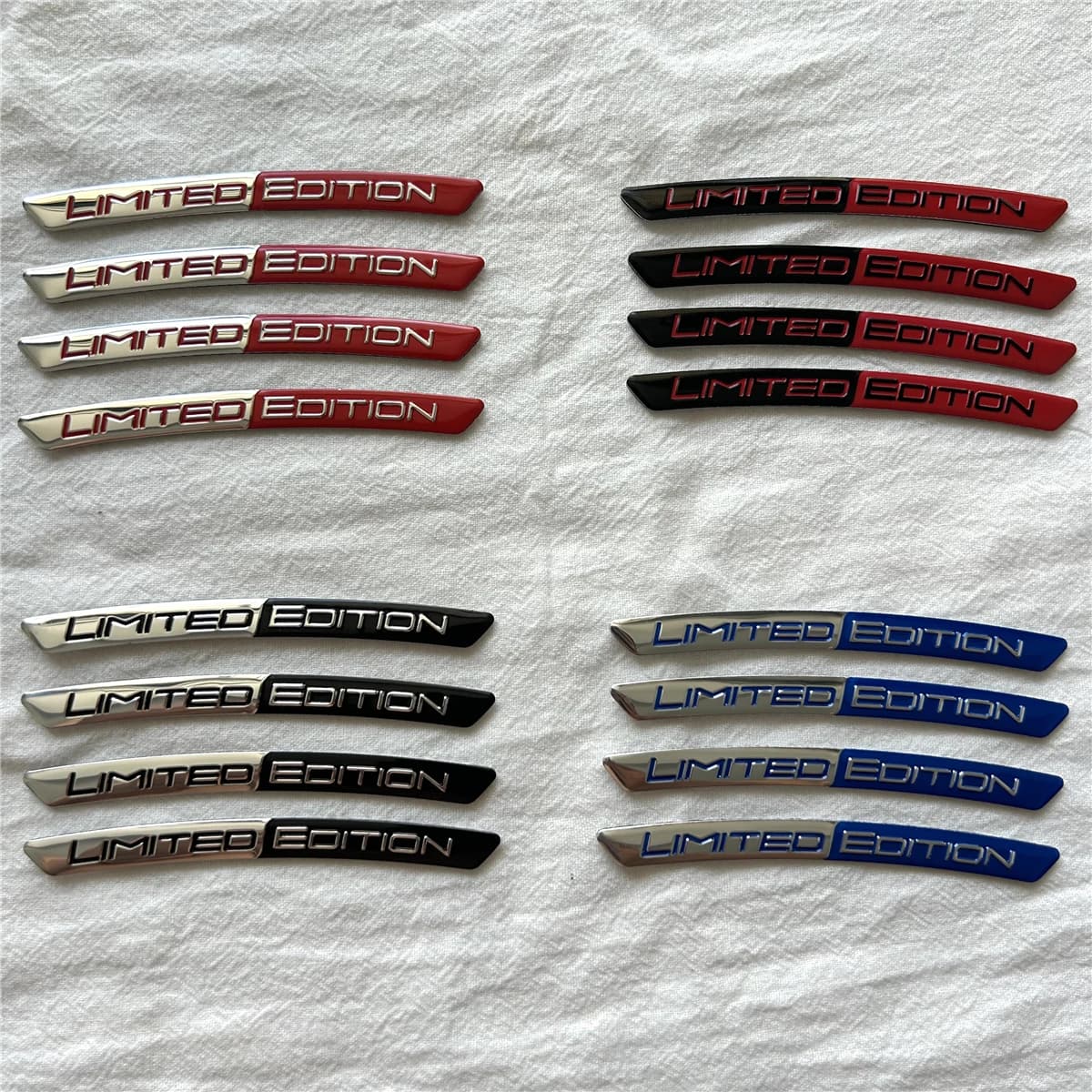 Set di 4 Adesivi per Cerchioni Auto Edizione Limitata, Decalcomanie Decorative in Alluminio per Auto, Moto e Biciclette