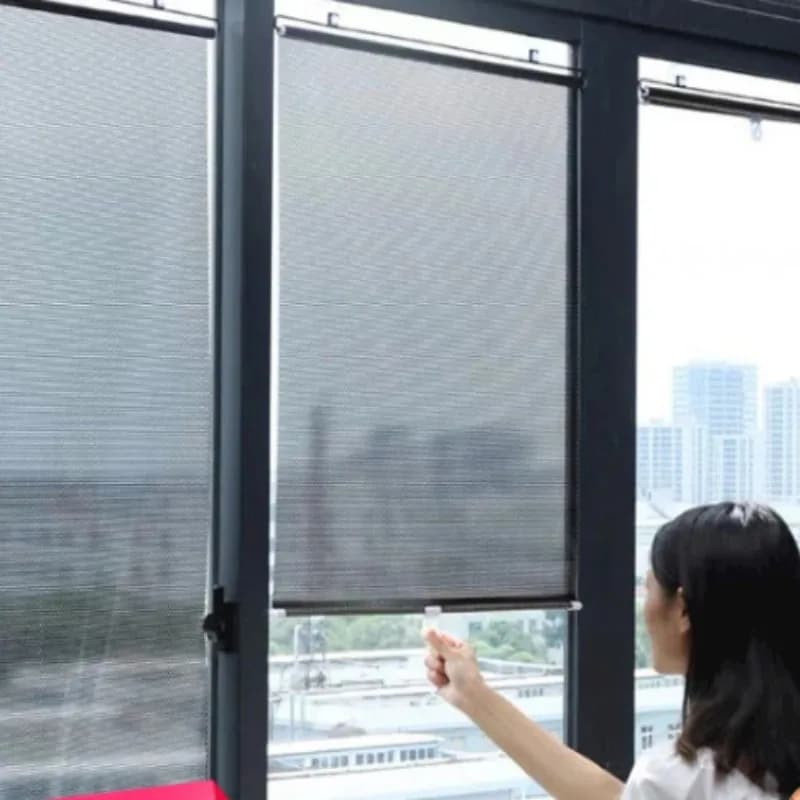 2PCS Universal Suction Cup Sunshade, Car Bedroom, Kitchen, Office Window Sunshade, Nail Free Sunshade