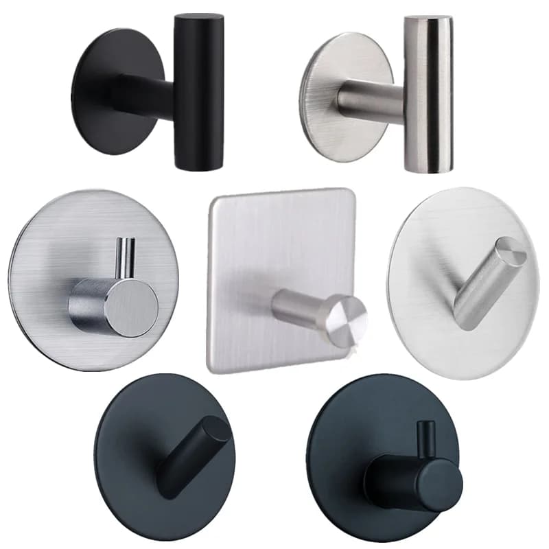 1 pz set di accessori per il bagno in acciaio inossidabile argento portasciugamani porta carta igienica porta asciugamani gancio accessori per il bagno