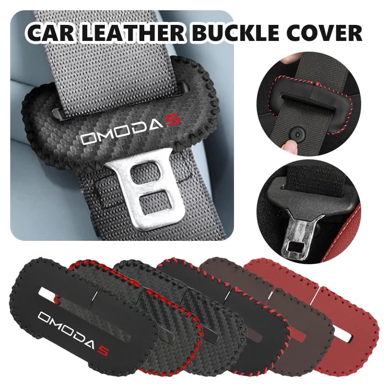 For Chery Omoda Car Logo Seat Belt Buckle Protective Cover Anti-Collision Cover Accessories 5 E5 9 C3 C5 C9 C3 EV PRO PHEV FX