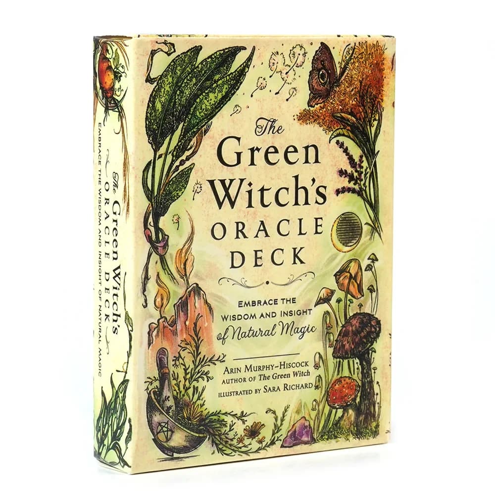 Il mazzo Oracle della strega verde inglese 50 carte abbracciano la saggezza e la intuizione delle carte dei tarocchi della serie di stregoneria della magia naturale