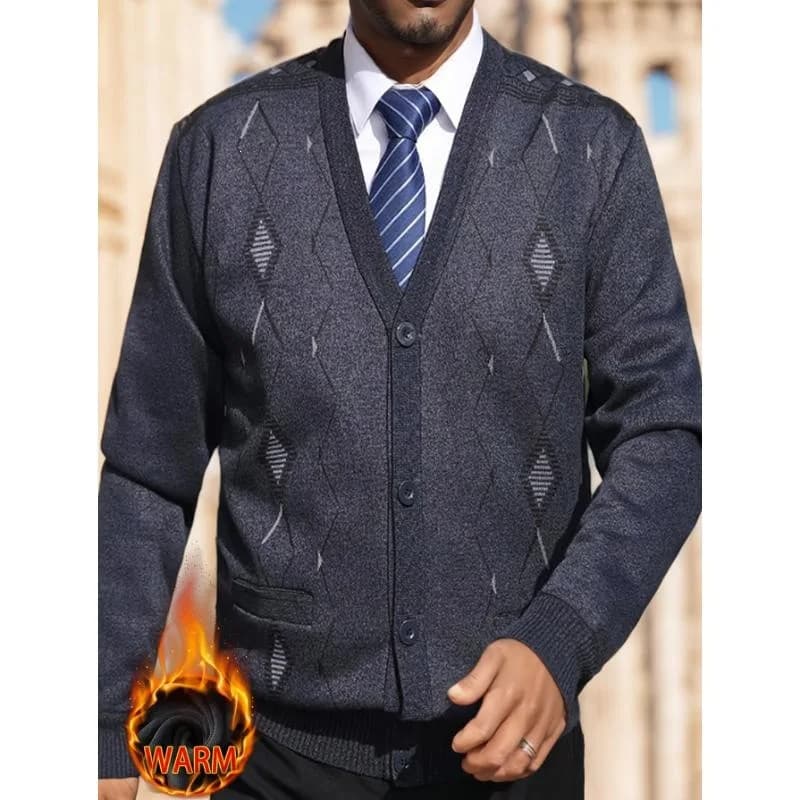 Giacca in pile calda da uomo, Collezione Primavera 2026, Non restringibile, Logo ricamato, Design leggero, Capospalla in lana