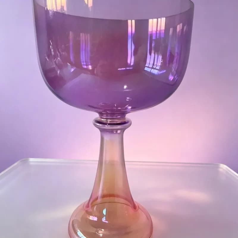 B Tone 432 HZ 5 Inch Singing Bowl Meditation Yoga Handheld Crystal Bowls Sound Healing Chakras Quartz Bowl Percussion Instrument