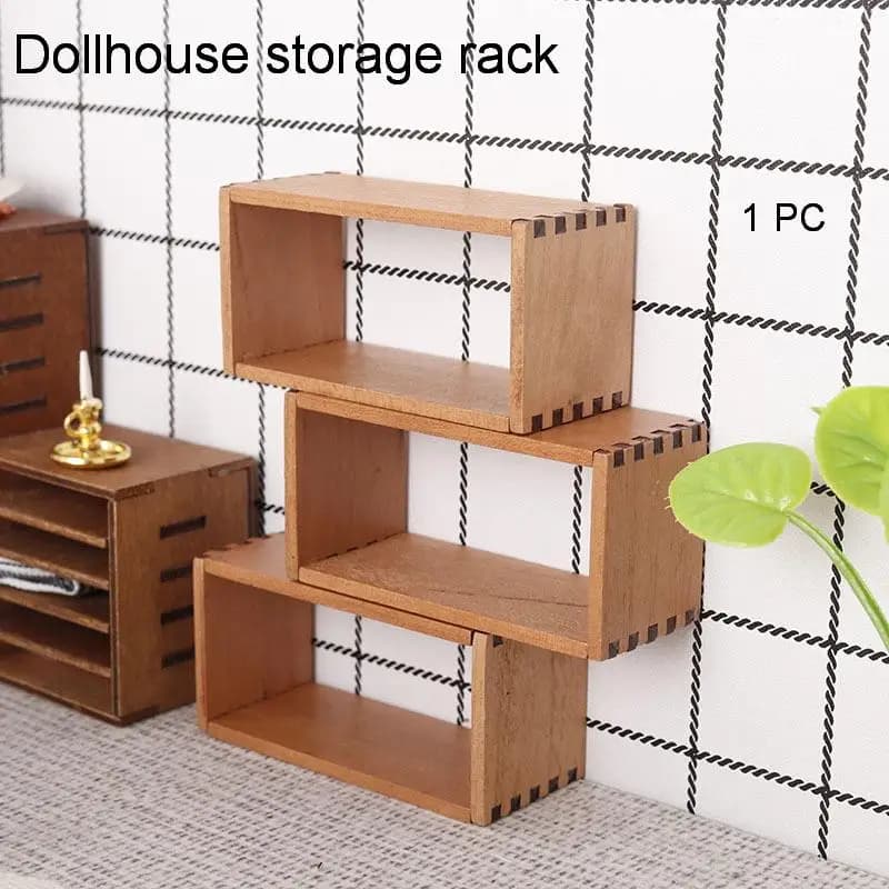 1 Pezzo Mobiletto in Miniatura 1:12 per Casa delle Bambole, Scaffale Portaoggetti, Libreria, Accessori per Modellini di Mobili, Giocattoli