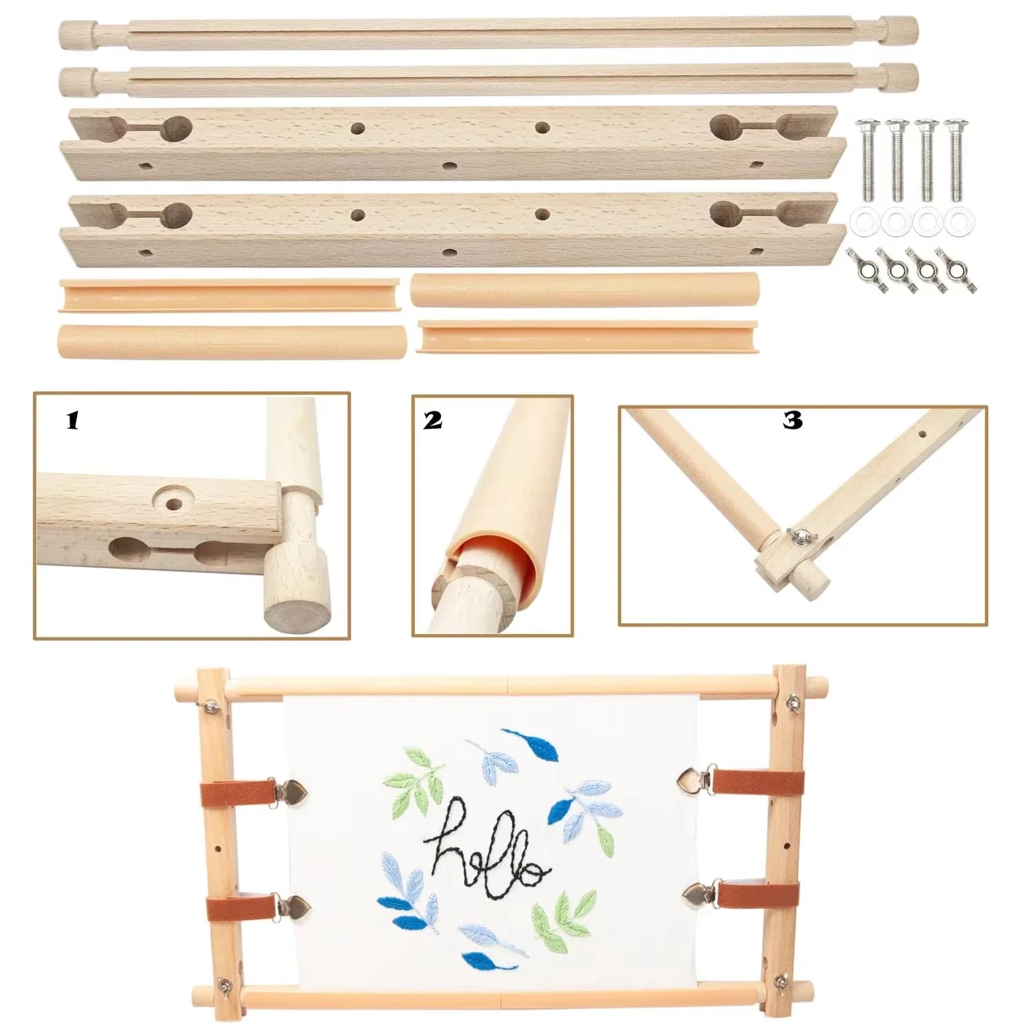 Set di clip tenditori laterali per punto croce semplici rimovibili di grandi dimensioni Set di strumenti per ricamo durevoli Accessori Gadget per cucire