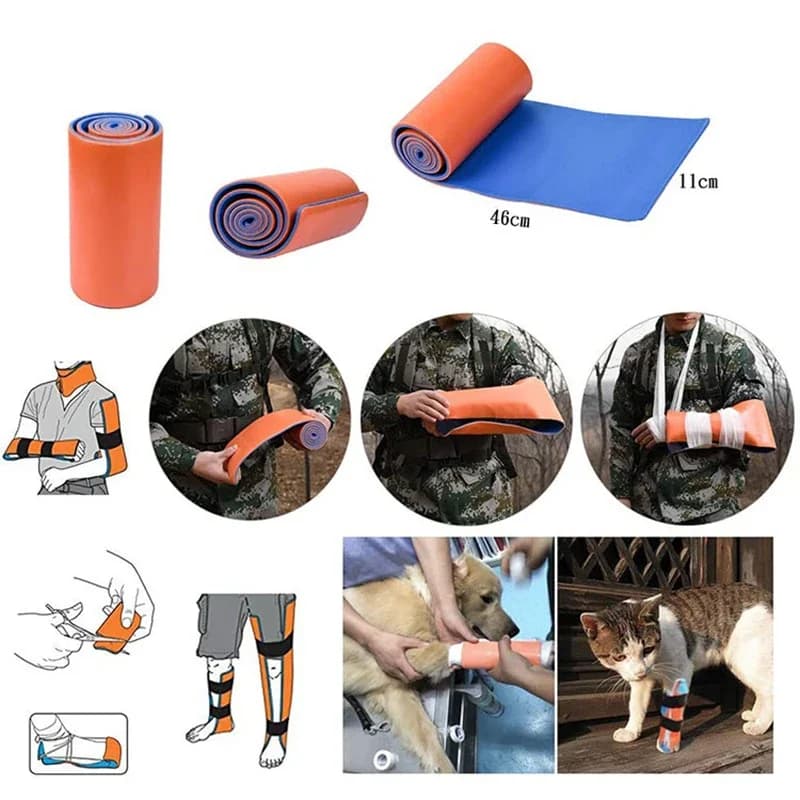 Emergency Fracture Splint Roll Leg Wrist Finger Bone Fixed Rescue Protection Braces Supports Camping Survival First Aid Kits