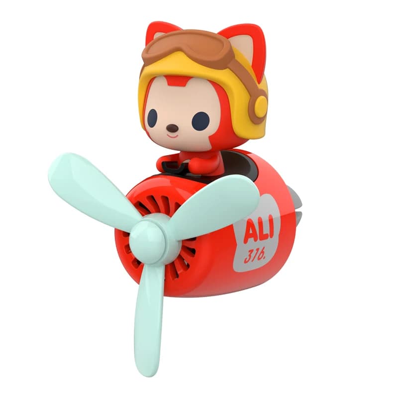 New Style Cartoon Fox Pilot Series Deodorant for auto perfume Interior for cars Perfume Clip Fragrance Ornament Car Accessories