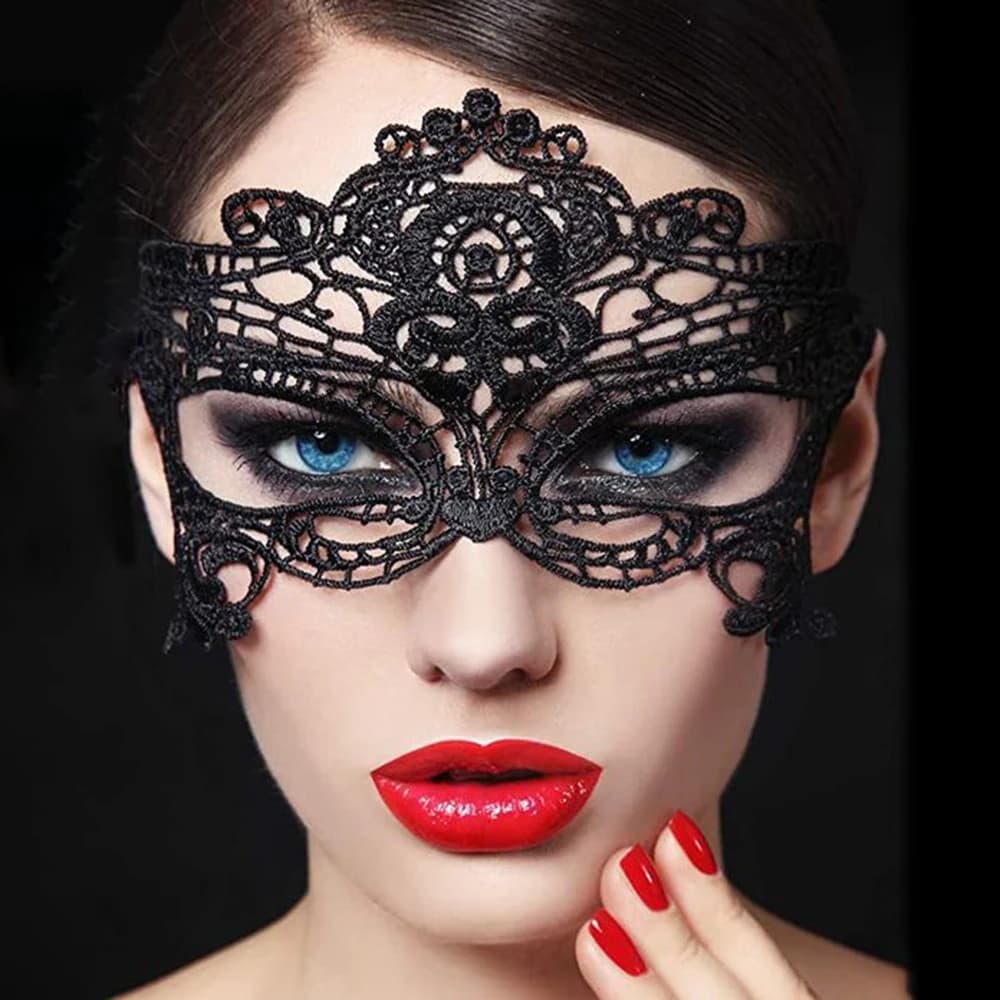 Maschera in maschera veneziana, per feste in costume di Natale e Halloween