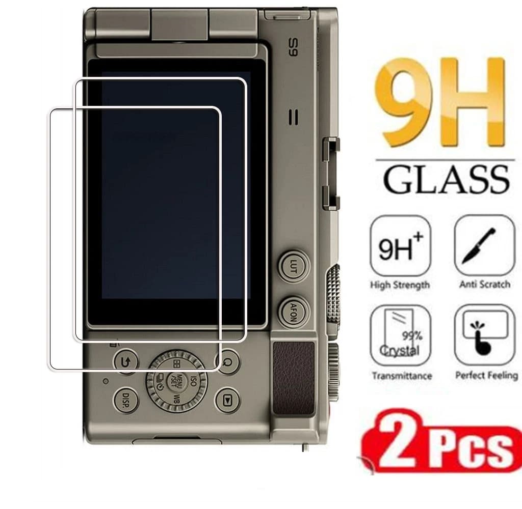 2PCS HD Tempered Glass For Panasonic Lumix S9 Camera LCD Display Screen Protector Film