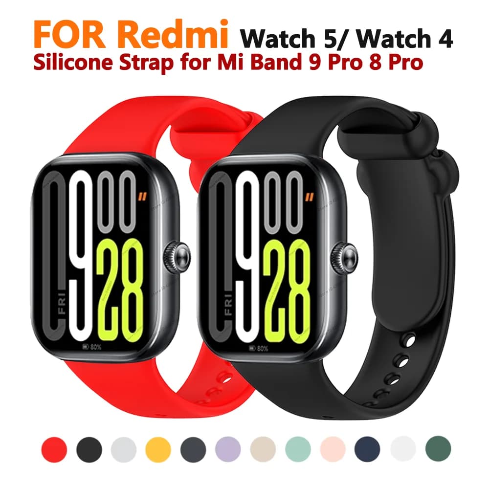 Cinturino sportivo per Redmi Watch 5 Smartwatch Bracciale di ricambio per Xiaomi Mi Band 9 Pro 8 Pro Accessori cinturino in silicone
