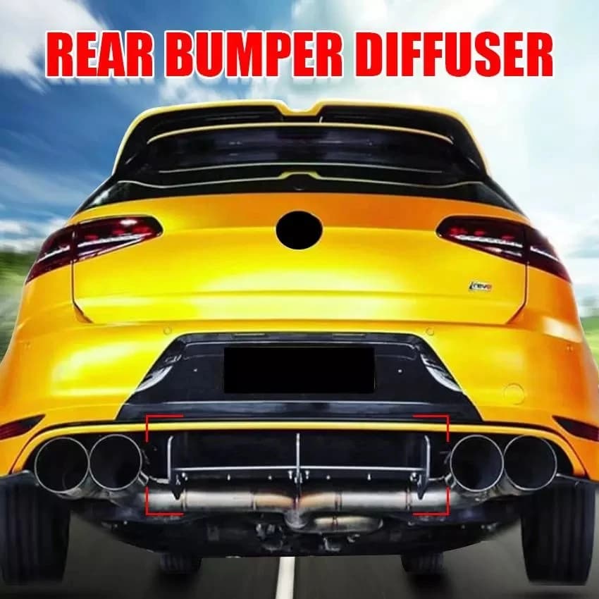 Car Rear Bumper Diffuser Spoiler Lip Rear Bumper Protector Rear Side Splitters Lip For Volkswagen Golf MK7 MK7.5 GTI/ R