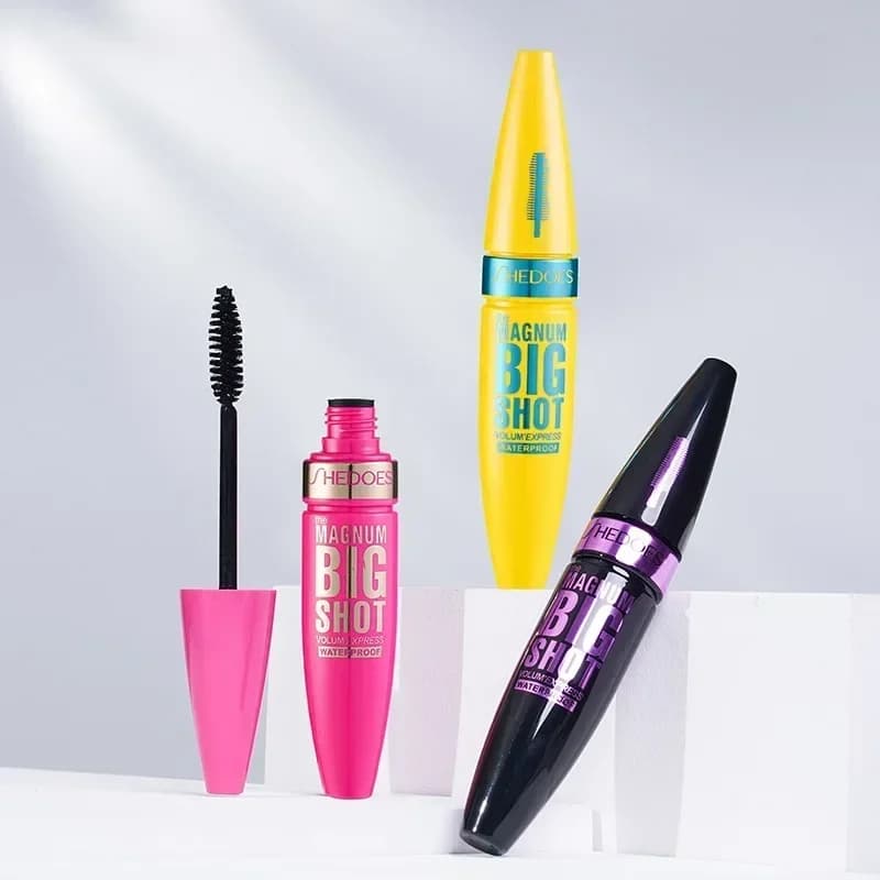 Shedoes Mascara Impermeabile 3 Pennello Testa Ricci Spessi Ciglia Sottili Naturali Idratare Durata 24 ore Moda Vendita Calda Mascara 10ml