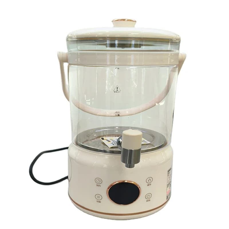 White Cordless Electric Glass Water Kettle with Temperature Control 3.0L Capacity Automatic Shut-off for Household Car Hotel Use