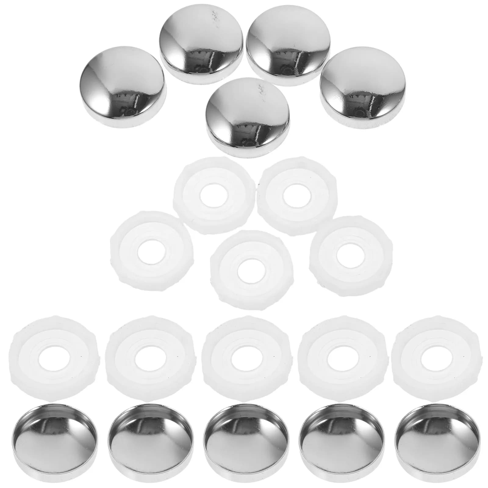 100Pcs Mirror Bolt Caps Plastic Iron Decorative Screw Caps for Picture Frame Glass Advertising Board Fixing Hardware Protection