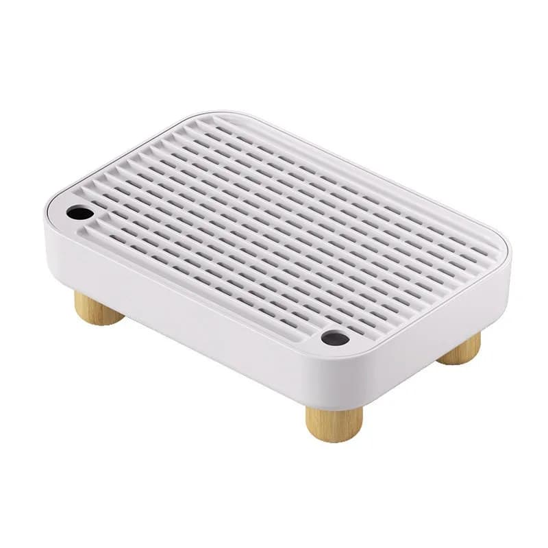 Cat litter box pedal wooden foot pedal cat litter aisle cat litter pad sand leakage box sand control