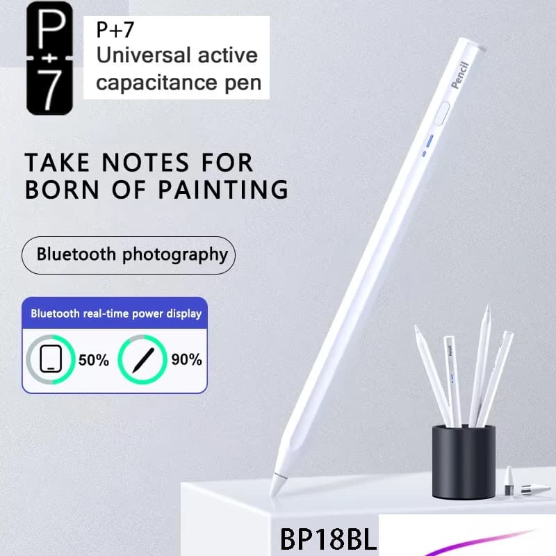 P+7 Universal Stylus Pen For IPAD Android Tablets Writing Drawing Compatible BP18BL Touch Pen