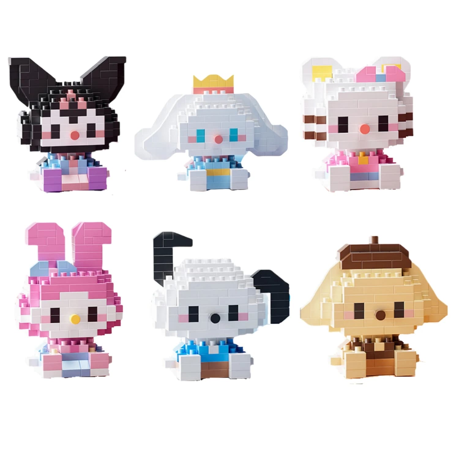 assembly model building blocks, doll toys are suitable educational DIY games, cartoon anime games, back-to-school learning