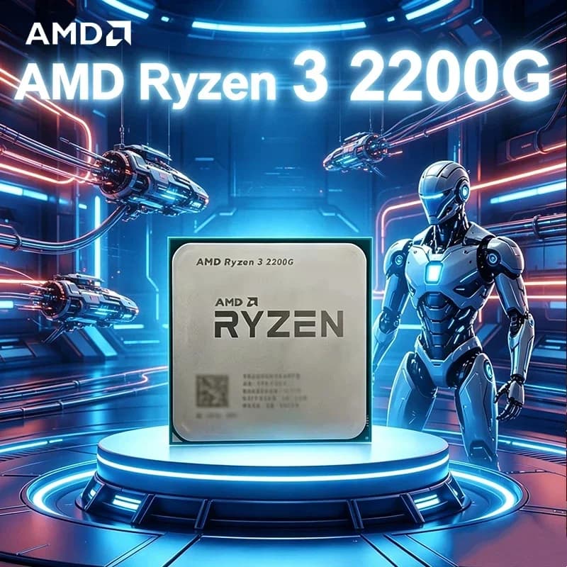 AMD Ryzen 3 2200G Used R3 2200G 3.5 GHz Zen 0.014 Quad-Core Quad-Thread CPU YD2200C5M4MFB Socket AM4 Without cooler