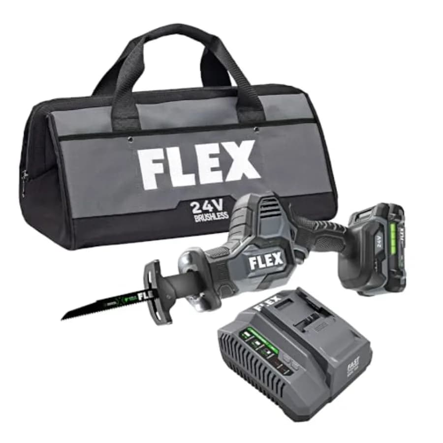 24V brushless battery saber saw for use with one hand, with 2.5Ah lithium battery and 160W - FX2241- 1 A