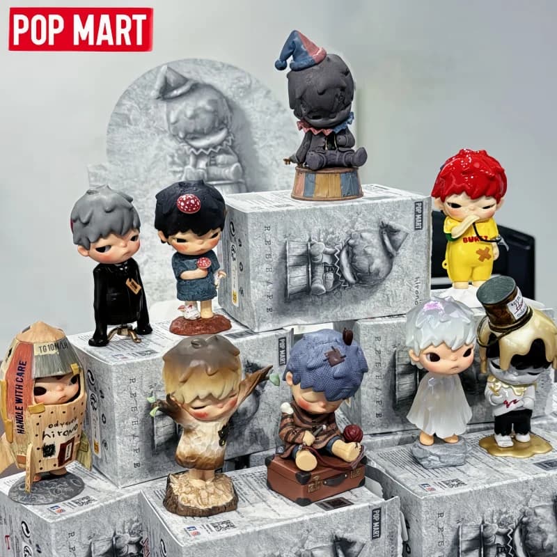 POP MART Hot Original Hirono Reshape Series Mystery Box PVC Anime Action Figure Collection Modello Desktop Ornament Doll Toy Regali
