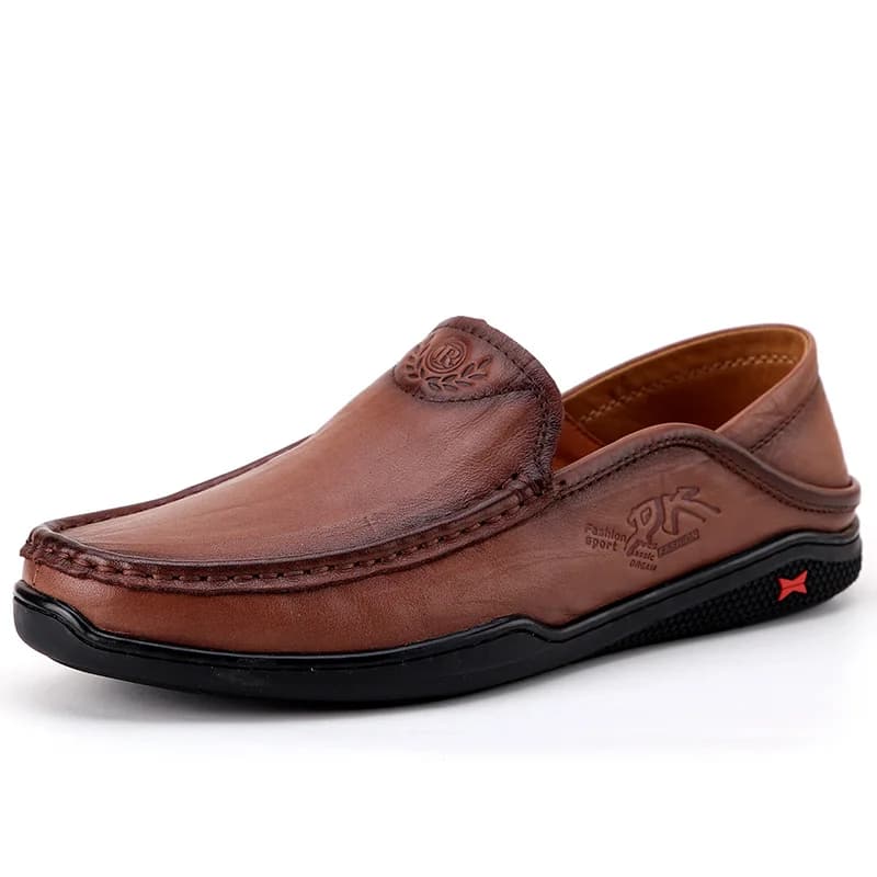 YETTIES Men's Genuine Leather Driving Moccasins | Breathable Slip-On Business Casual Shoes | Soft Sole Comfortable Lazy Footwear