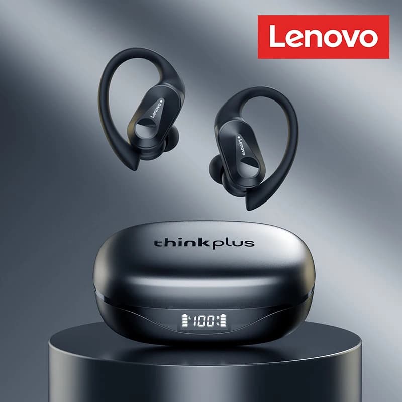 Lenovo LP75 Wireless TWS Sport Bluetooth5.3 Cuffie Gancio per l'orecchio Riduzione del rumore HiFi Stereo Auricolare da gioco impermeabile con microfono