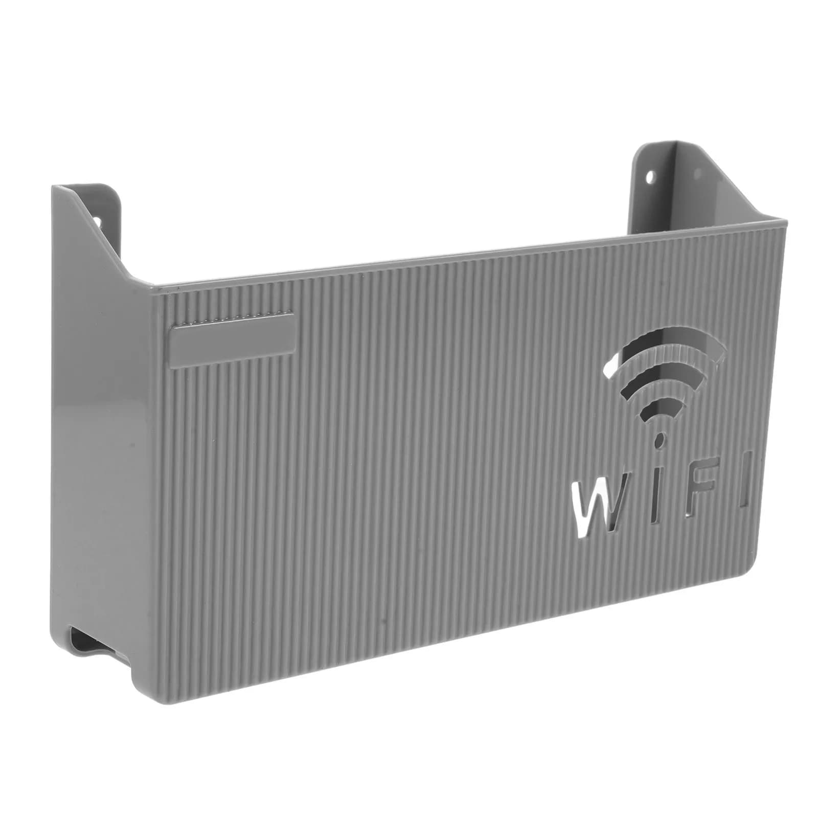 Wall Mounted Router Storage Box Heavy Duty PP Material Large Capacity Smooth Finish for Home Office Cable Management and Router