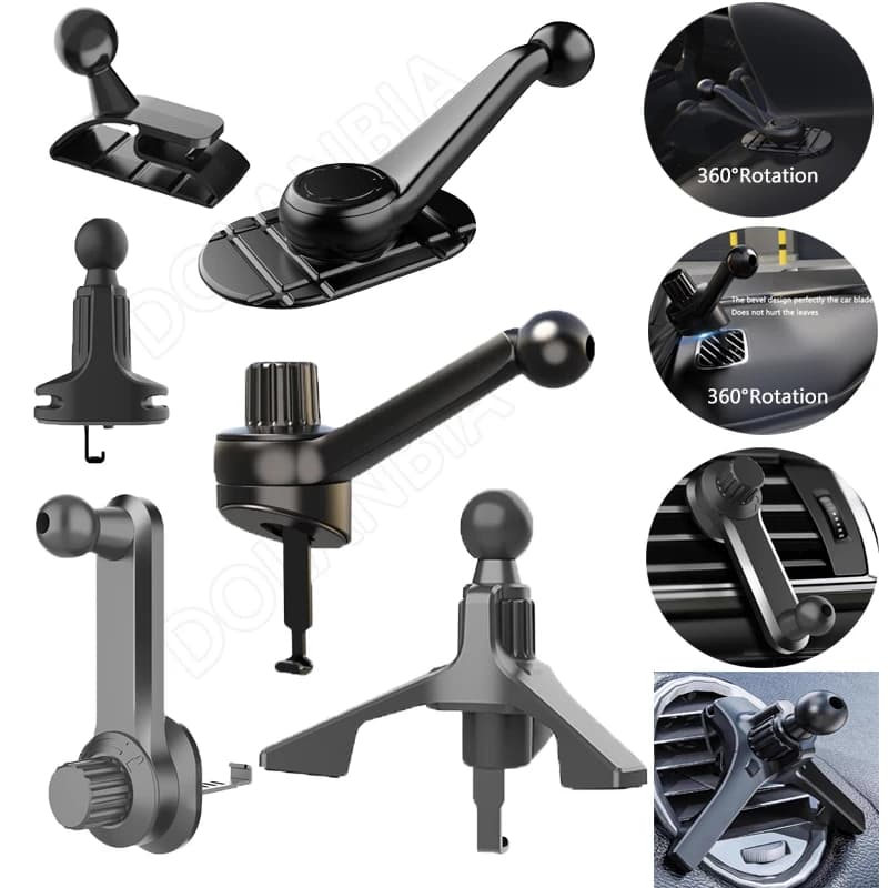Clip universale per presa d'aria per auto con base a sfera da 17 mm per supporto magnetico per telefono per auto Supporto per cruscotto Accessorio per telefono cellulare