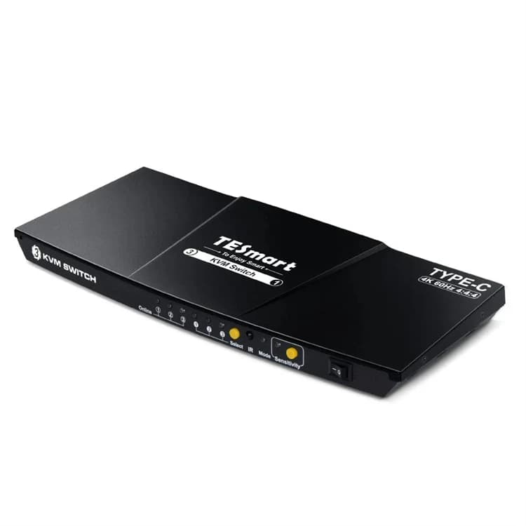 ZXY TESmart Switch KVM Docking station hub USB C a 3 porte per 3 computer e 1 monitor Switch KVM 4K 60Hz 3 in 1 uscita tipo C