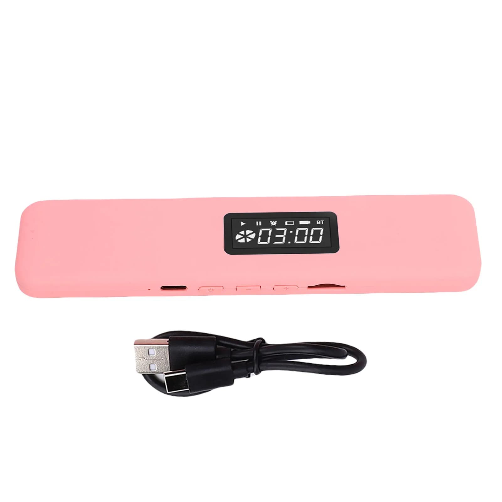 Altoparlante per ausilio al sonno Altoparlante per suono del sonno a conduzione ossea Bluetooth Supporto da 300 mAh fino a 64 GB Rosa PC ABS Tipo C Ricarica per la casa