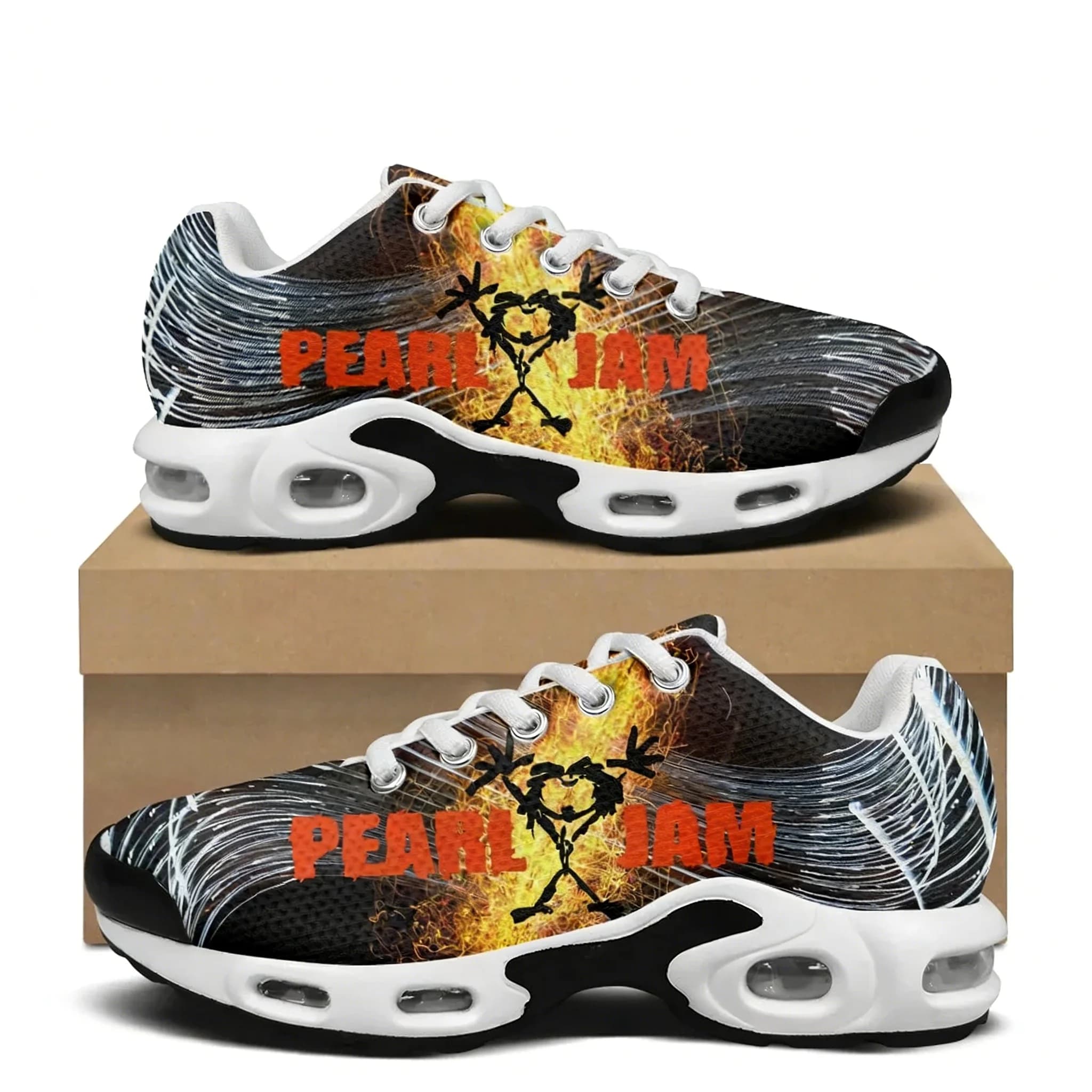 Scarpe da ginnastica Pearl Jam Rock Band con ammortizzazione ad aria, per uomo e donna, ideali per escursioni, corsa, alpinismo e sport casual.
